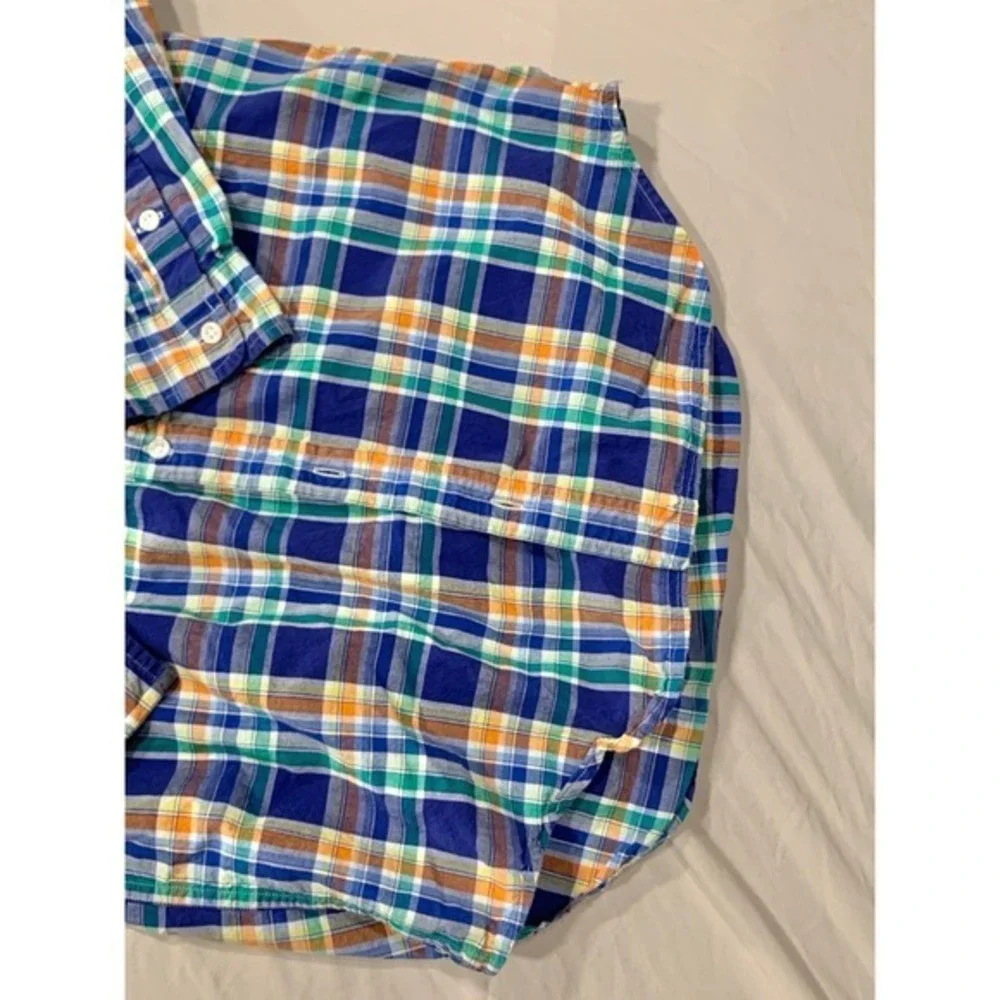Ralph Lauren Boys XL‎ 20 Button Down Shirt Multicolor Plaid Long Sleeve Cotton